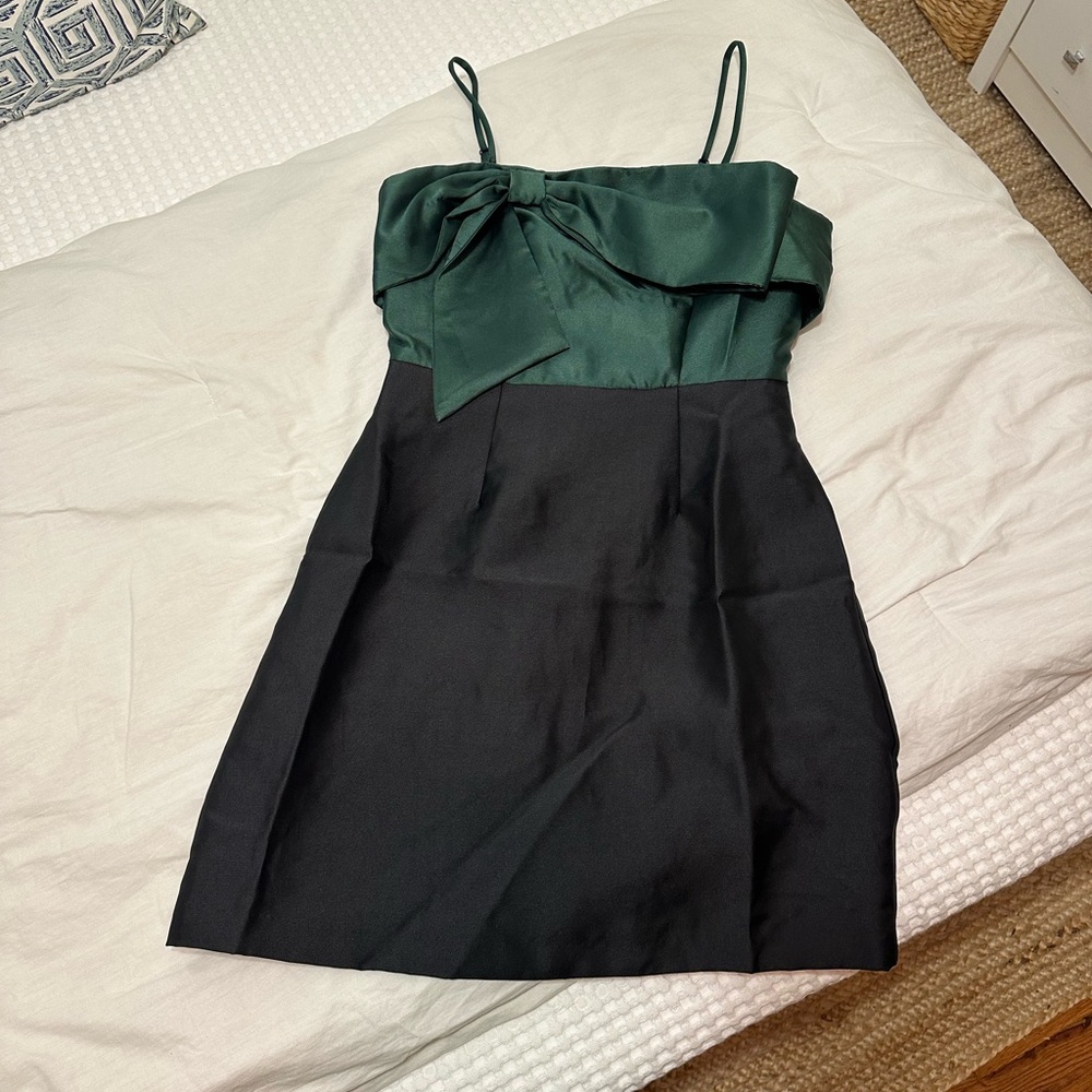 Hutch Forest Green and Black Mini Dress